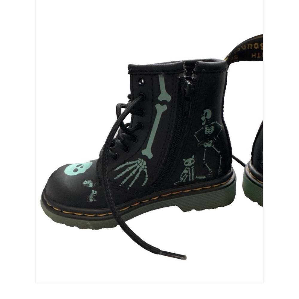 Dr. Martens Black Boots with Skeleton Motif - Picture 2 of 4